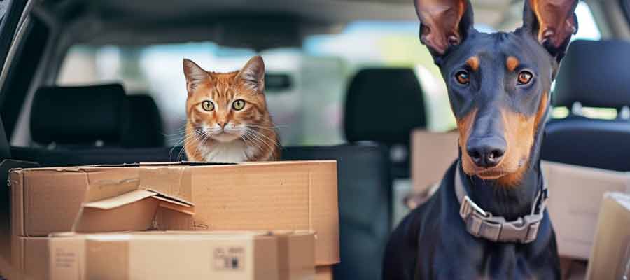 moving with dogs and cats