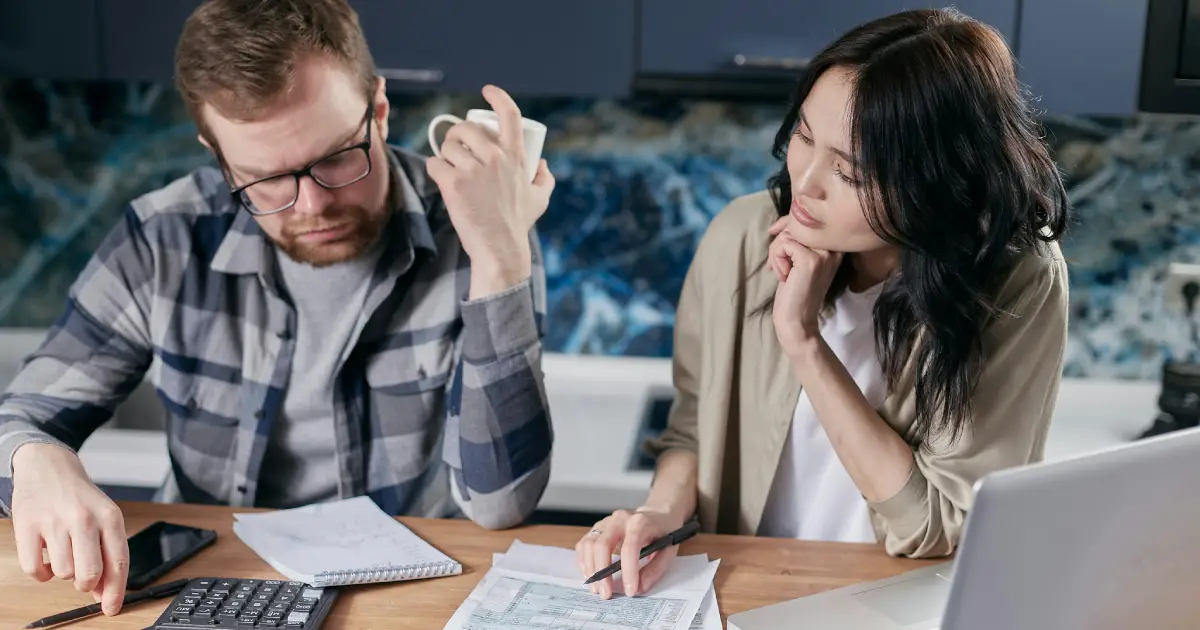 couple trying to save money on moving