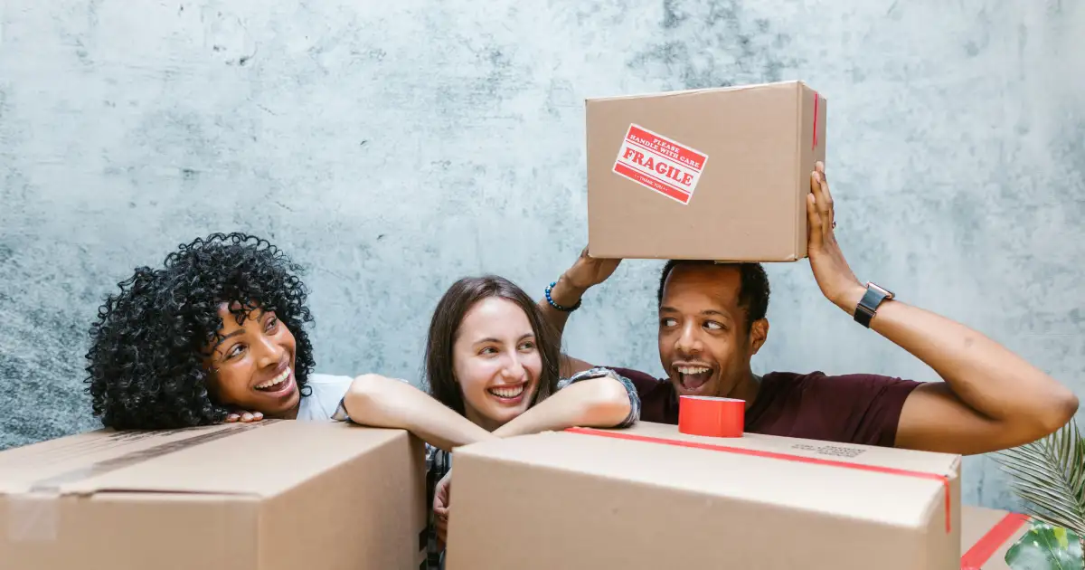 labelled moving boxes